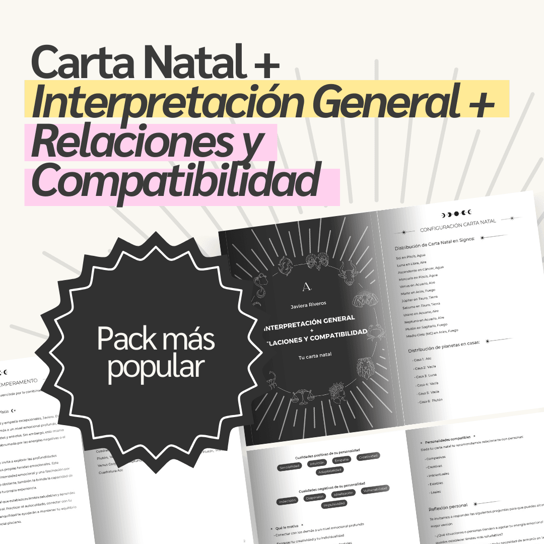 Pack Carta Astral - Interpretación General + Amor - imagen 1
